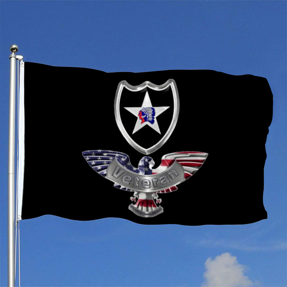 2nd Infantry Division Veteran flag 3x5ft banner man cave