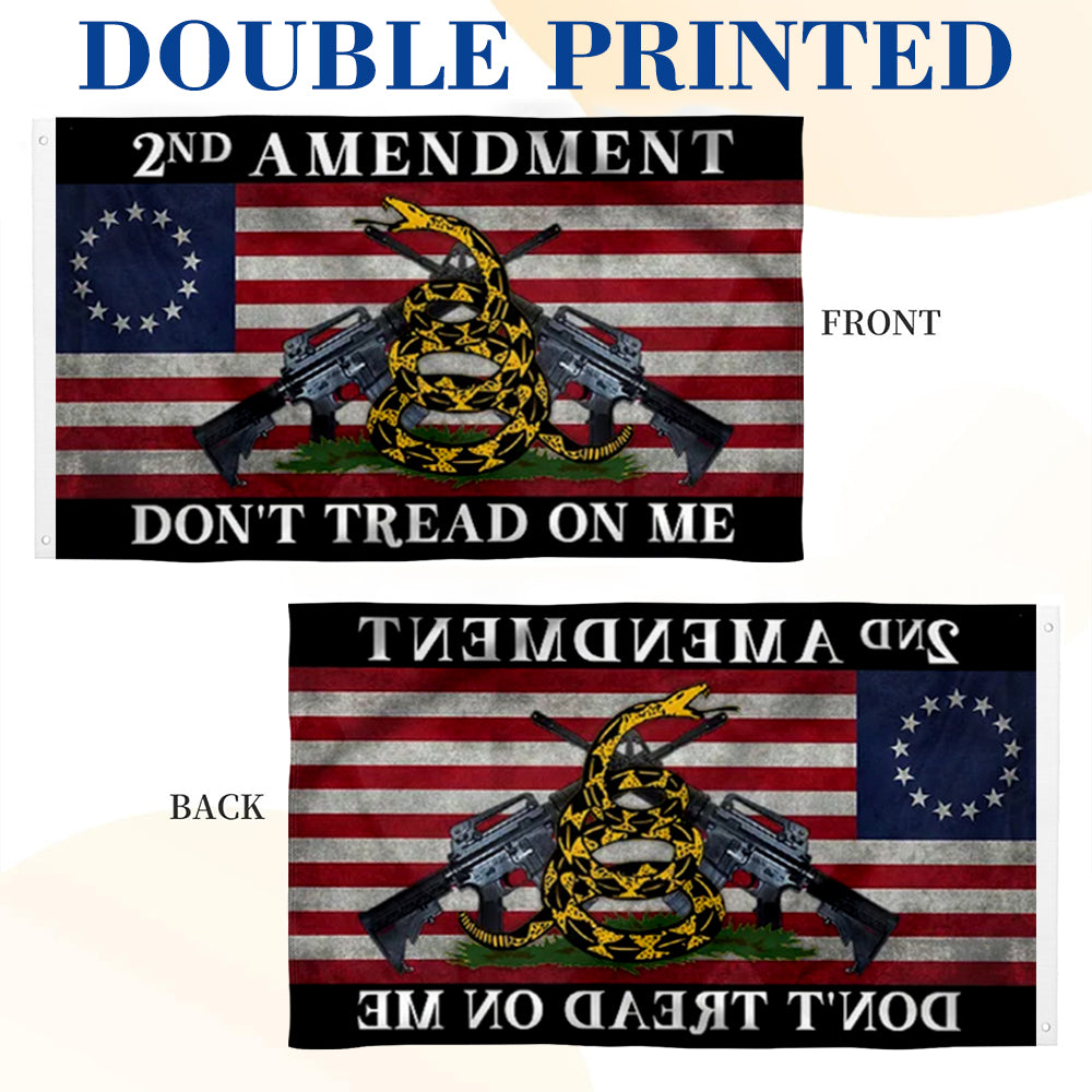 2nd Amendment Dont Tread On Me flag 3x5ft banner man cave