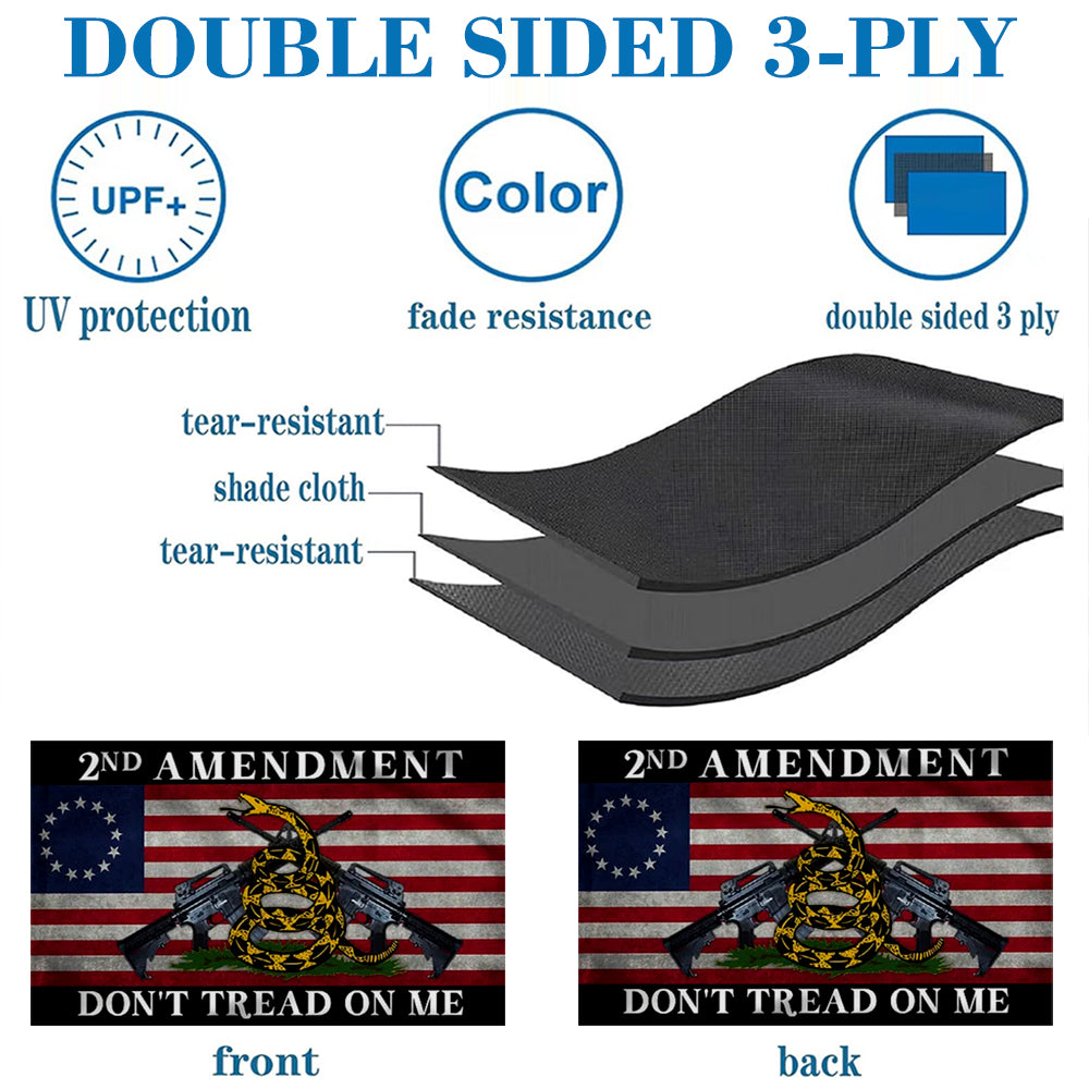 2nd Amendment Dont Tread On Me flag 3x5ft banner man cave