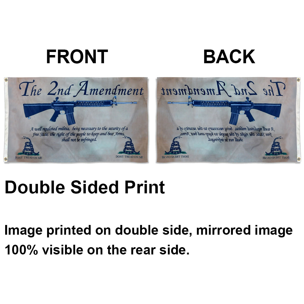 2nd Amendment Militia Gadsden Parchment Don't Tread On Me NRA flag 3x5ft banner man cave