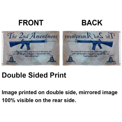 2nd Amendment Militia Gadsden Parchment Don't Tread On Me NRA flag 3x5ft banner man cave