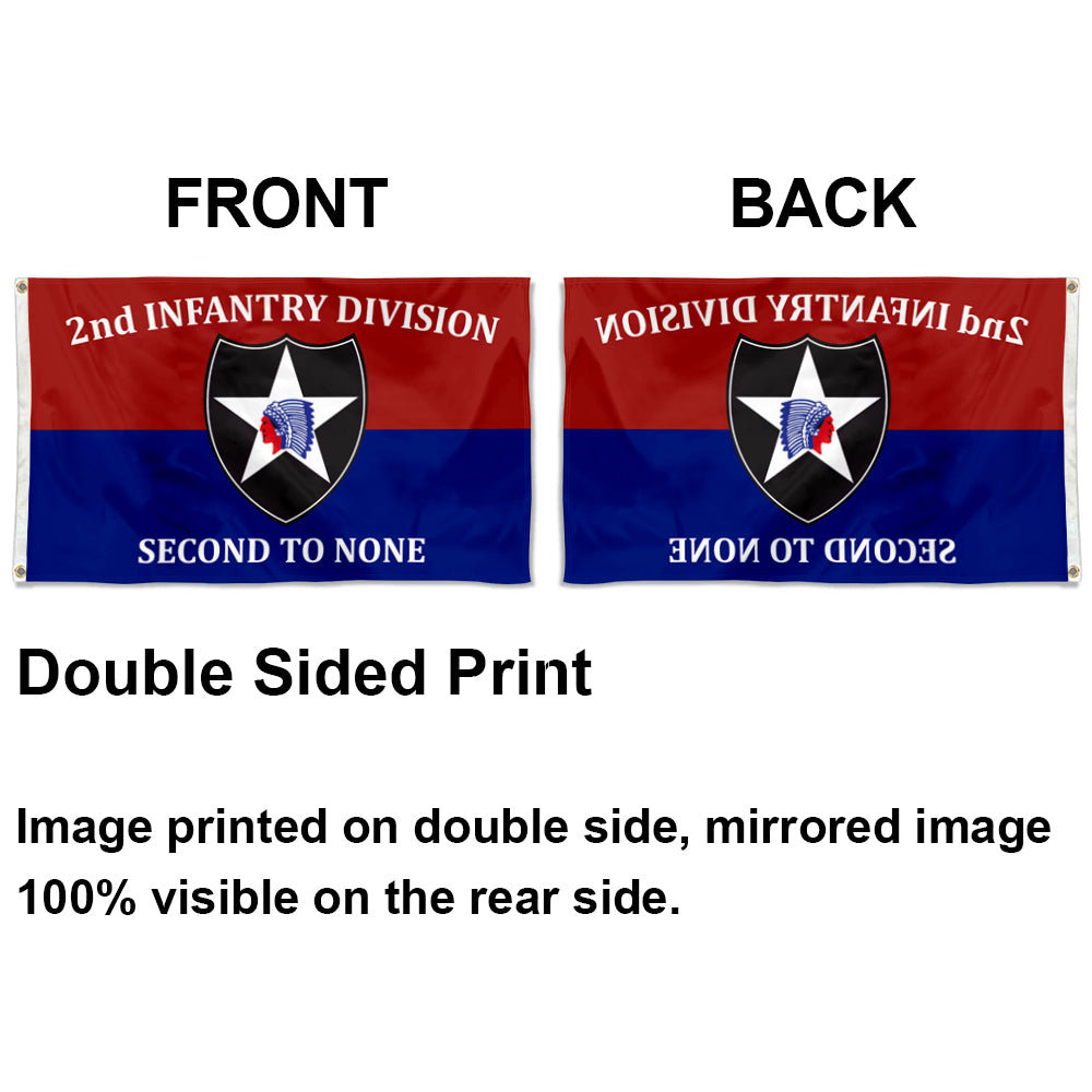 2nd Infantry Division flag 3x5ft banner man cave 4