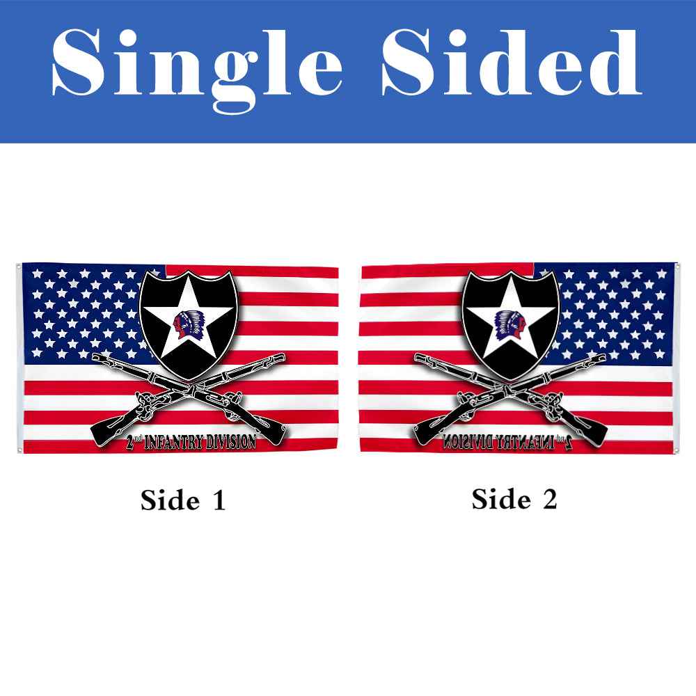 2nd Infantry Division flag 3x5ft banner man cave