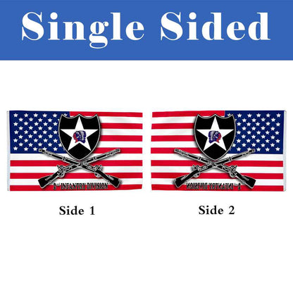 2nd Infantry Division flag 3x5ft banner man cave