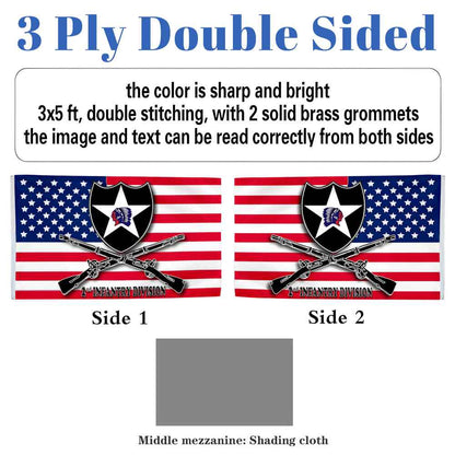 2nd Infantry Division flag 3x5ft banner man cave