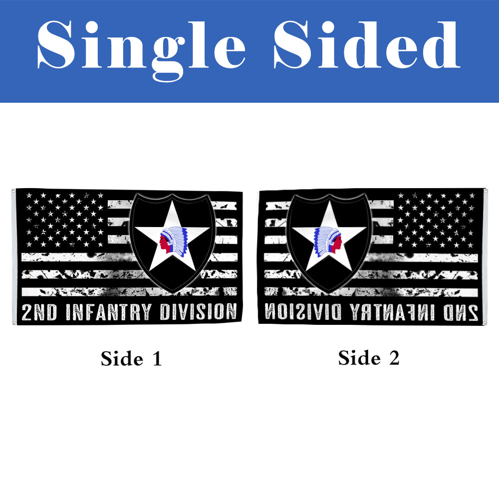 2nd Infantry Division flag 3x5ft banner man cave 2