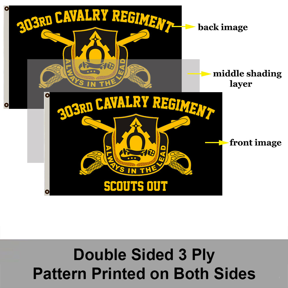 303rd Calvary Regiment flag Scouts Out flags 3x5ft banner man cave