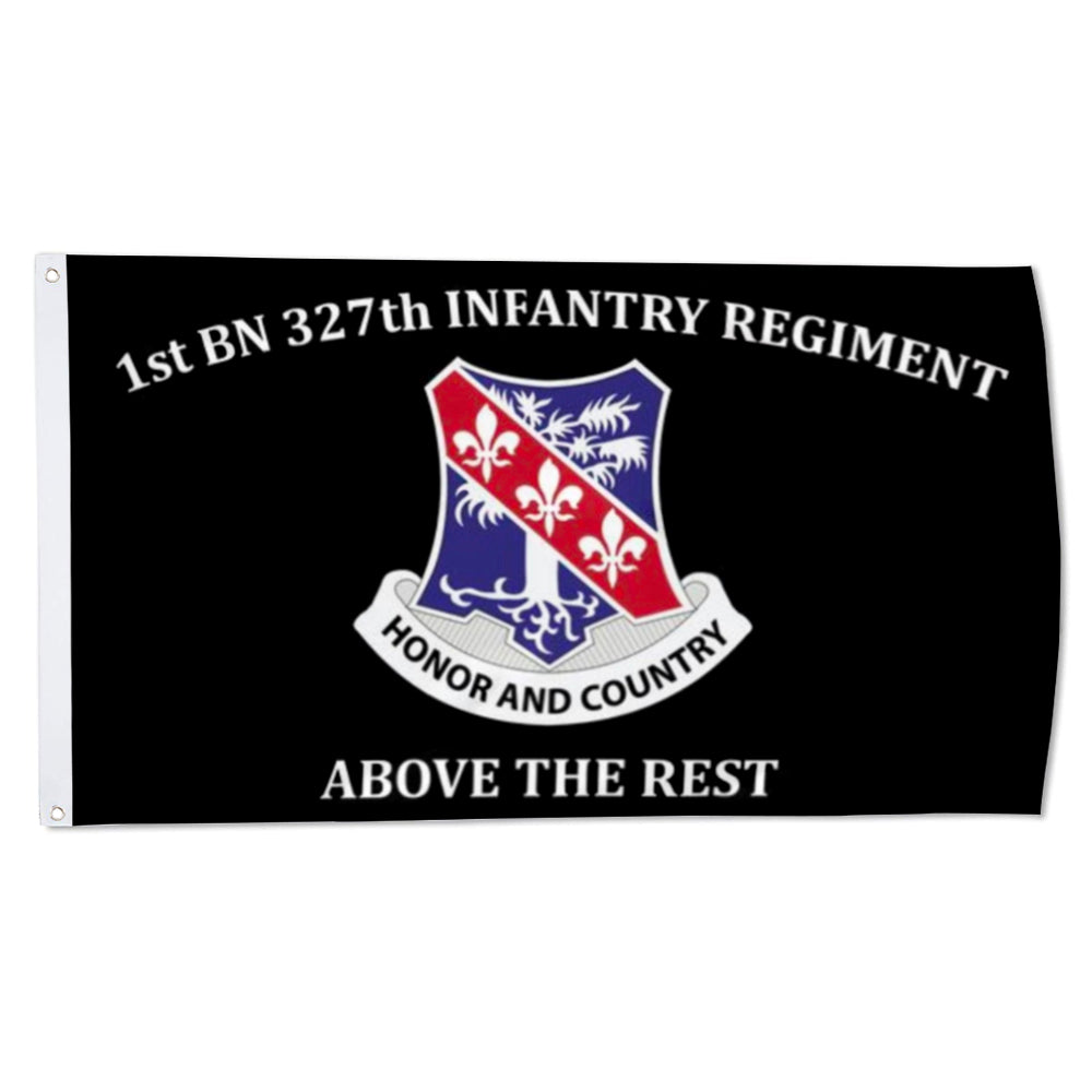 1st BN 327th Infantry Regiment Above The Rest flag 3x5ft banner man cave