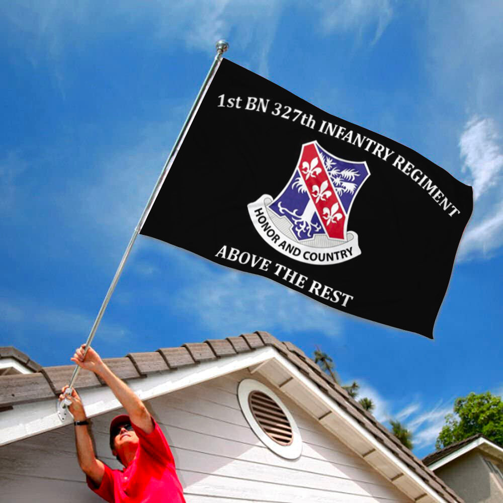 1st BN 327th Infantry Regiment Above The Rest flag 3x5ft banner man cave