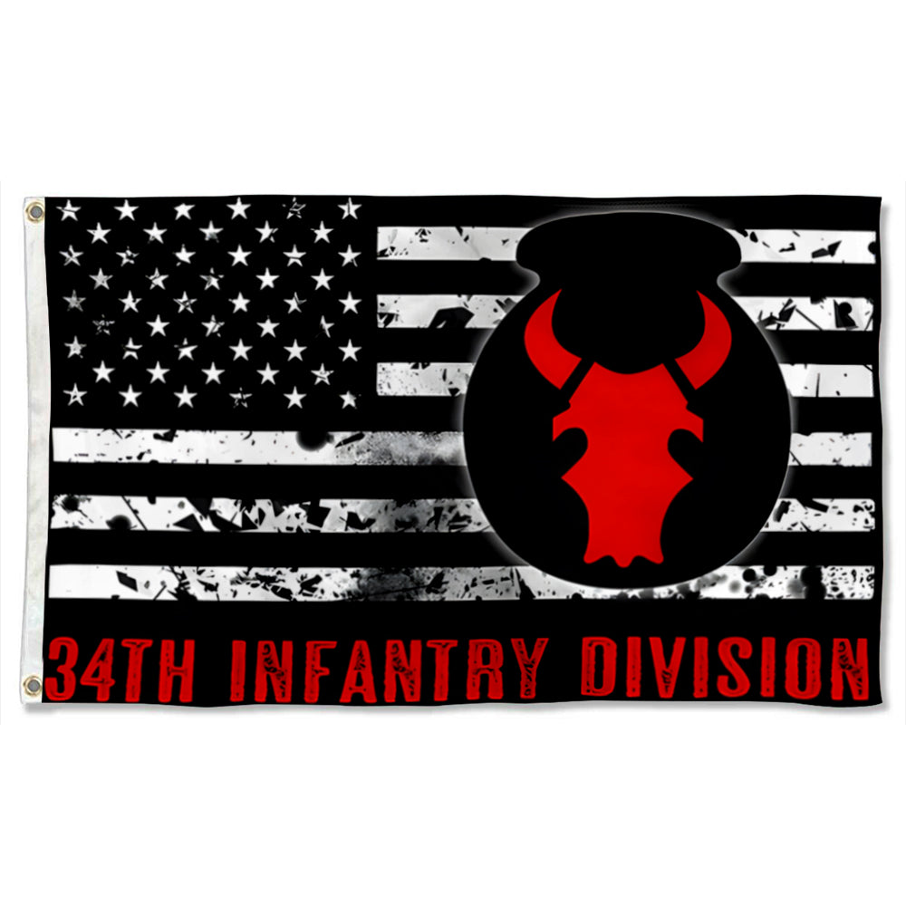 34th Infantry Division flag 3x5ft banner man cave