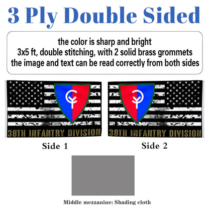 38th Infantry Division flag 3x5ft banner man cave