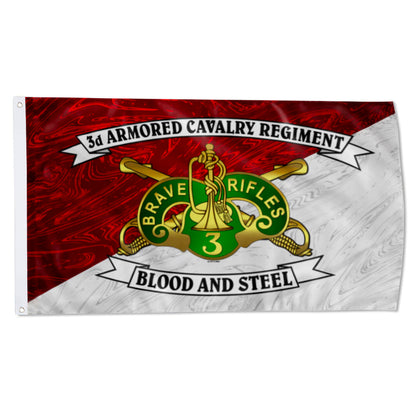 3RD ACR Armored Cavalry Regiment BLOOD and STEEL flag 3x5ft banner man cave