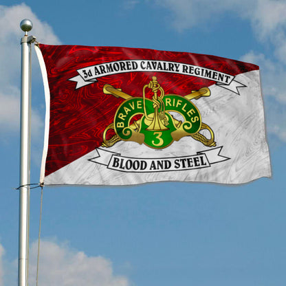3RD ACR Armored Cavalry Regiment BLOOD and STEEL flag 3x5ft banner man cave