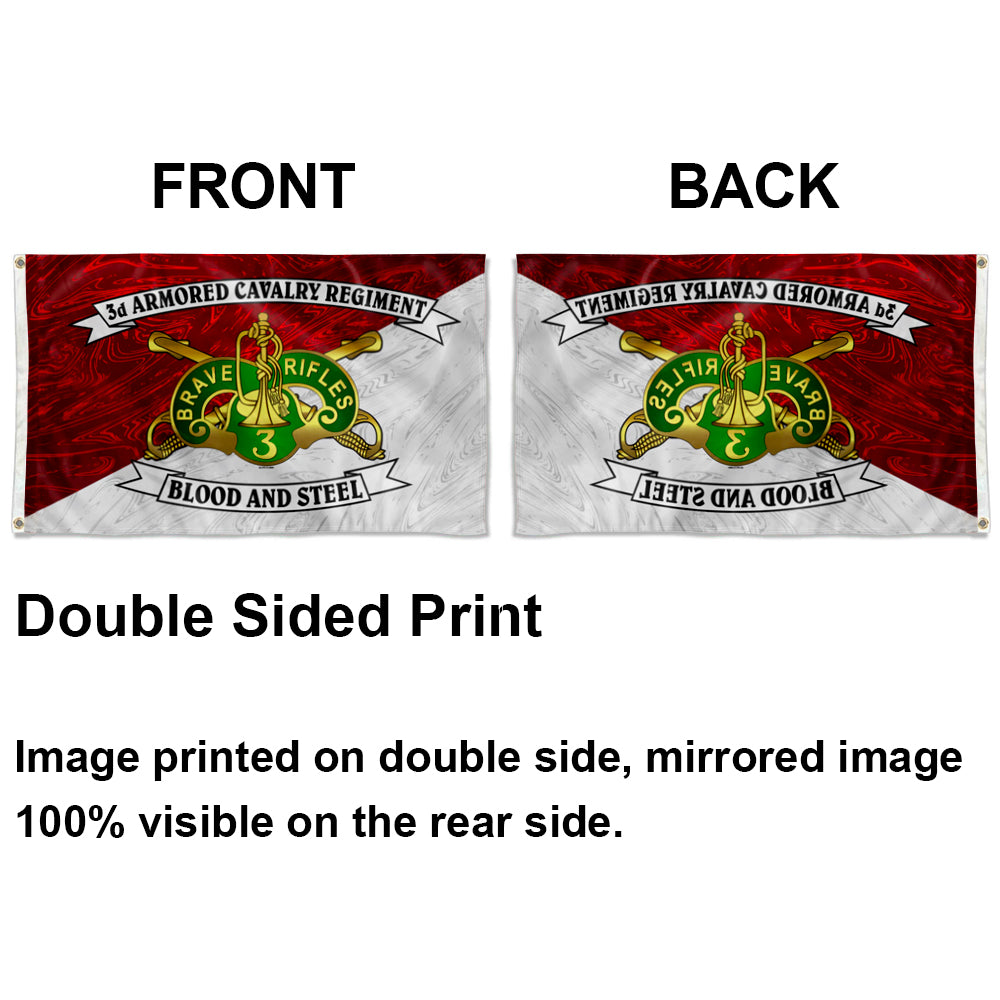 3RD ACR Armored Cavalry Regiment BLOOD and STEEL flag 3x5ft banner man cave