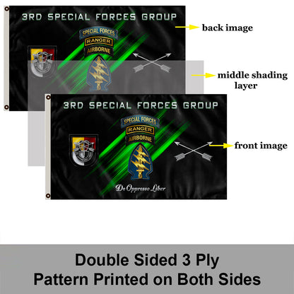 3rd Special Forces Group Tabbed flag 3x5ft banner man cave