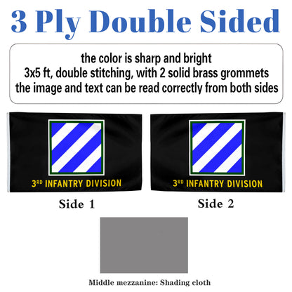 US 3rd Infantry Division flag 3x5ft banner man cave