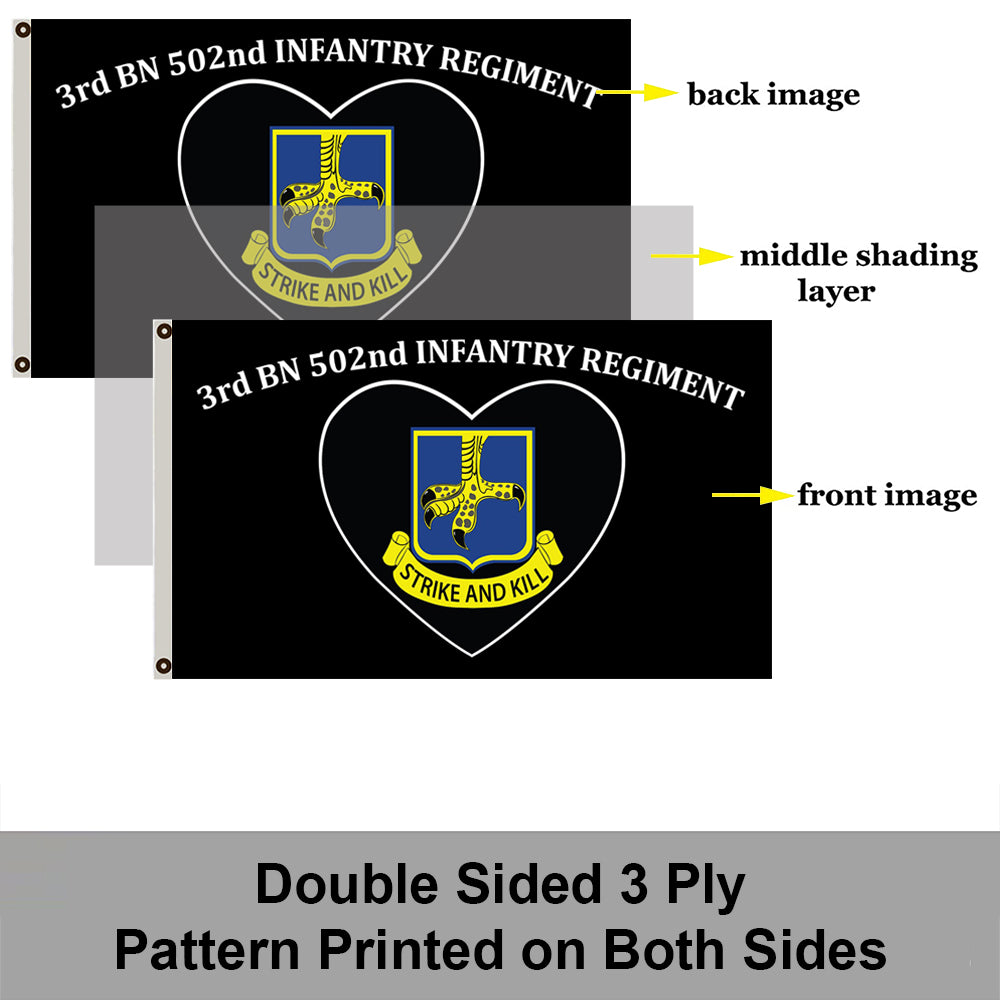 3rd bn 502nd infantry regiment flag 3x5ft banner man cave