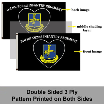 3rd bn 502nd infantry regiment flag 3x5ft banner man cave