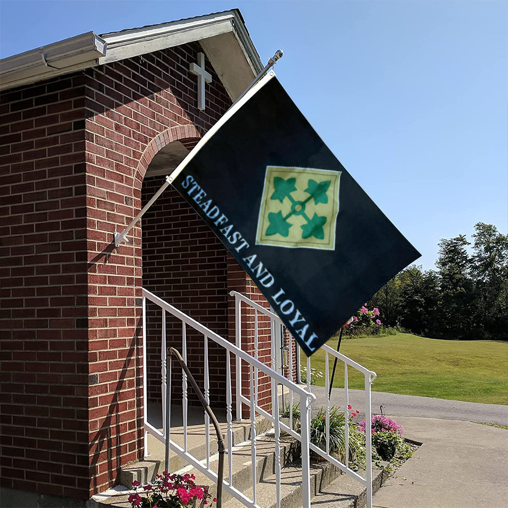 4th Infantry Division Steadfast And Loyal flag 3x5ft banner man cave