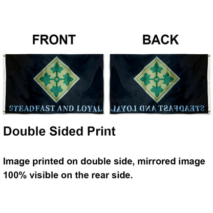 4th Infantry Division Steadfast And Loyal flag 3x5ft banner man cave