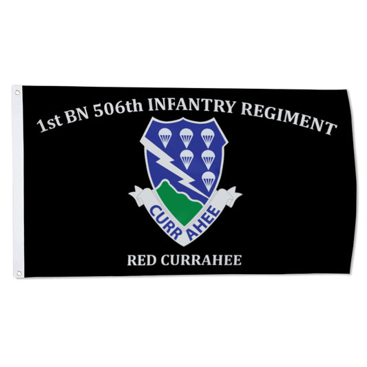 1st BN 506th Infantry Regiment Red Currahee flag 3x5ft banner man cave