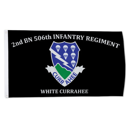 2nd BN 506th Infantry Regiment White Currahee flag 3x5ft banner man cave