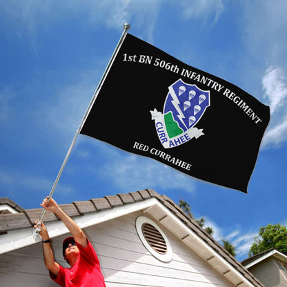 1st BN 506th Infantry Regiment Red Currahee flag 3x5ft banner man cave