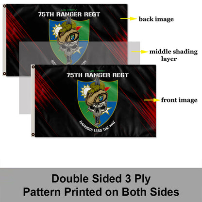 75TH RANGER REGIMENT SNAKE EATERS flag 3x5ft banner man cave