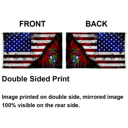 75TH Ranger flag 75th Ranger RGT TABBED STARS & STRIPES flags 3x5ft banner man cave
