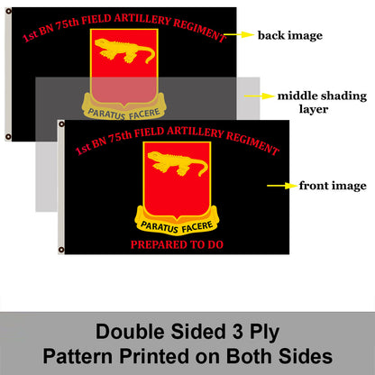 75th Field Artillery flag 1st BN 75th  FA Prepared To Do flags 3x5ft banner man cave