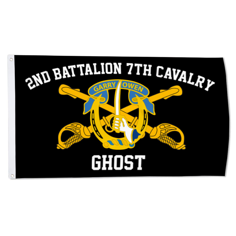7th Cavalry flag 2nd battalion Ghost flags 3x5ft banner man cave