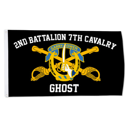7th Cavalry flag 2nd battalion Ghost flags 3x5ft banner man cave