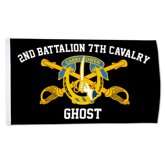 7th Cavalry flag 2nd battalion Ghost flags 3x5ft banner man cave