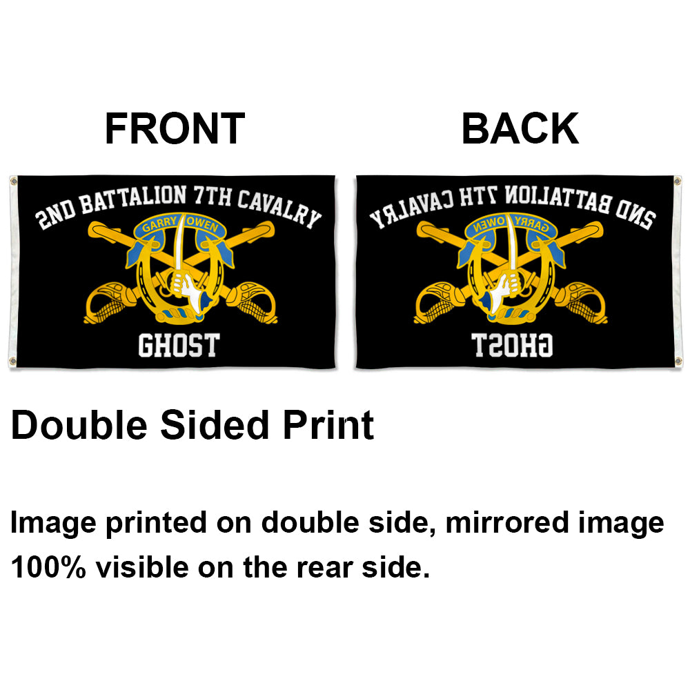 7th Cavalry flag 2nd battalion Ghost flags 3x5ft banner man cave