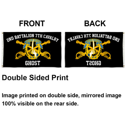 7th Cavalry flag 2nd battalion Ghost flags 3x5ft banner man cave