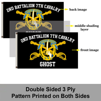 7th Cavalry flag 2nd battalion Ghost flags 3x5ft banner man cave
