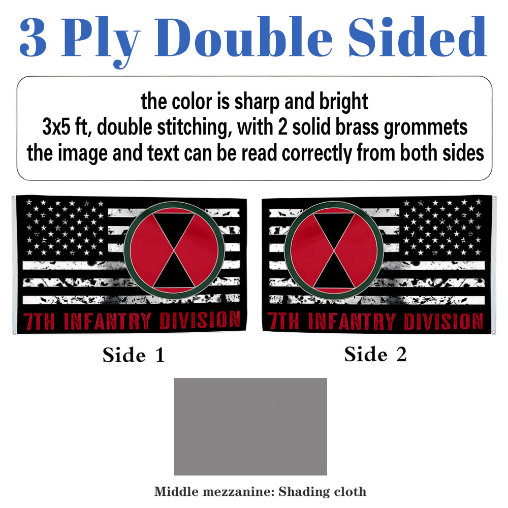 7th Infantry Division flag 3x5ft banner man cave