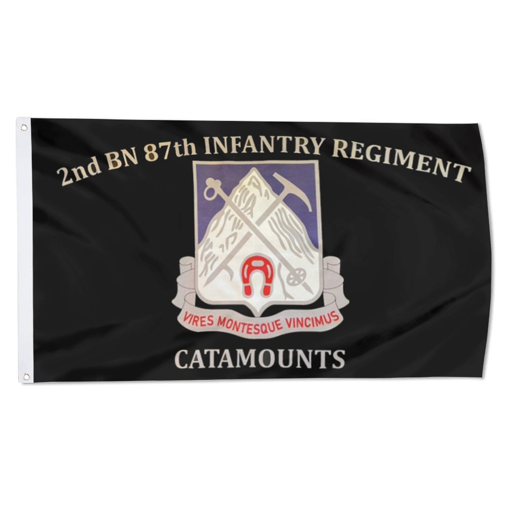 2nd BN 87th Infantry Regiment CATAMOUNTS flag 3x5ft banner man cave