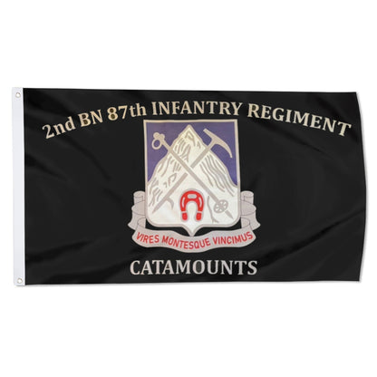 2nd BN 87th Infantry Regiment CATAMOUNTS flag 3x5ft banner man cave