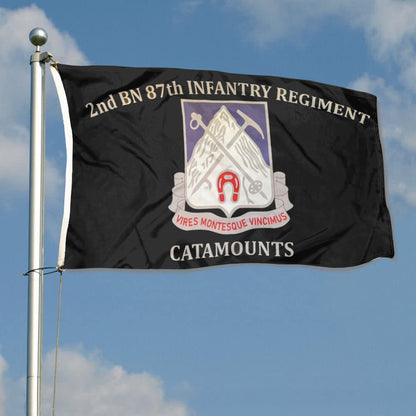 2nd BN 87th Infantry Regiment CATAMOUNTS flag 3x5ft banner man cave