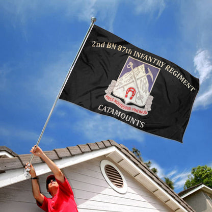 2nd BN 87th Infantry Regiment CATAMOUNTS flag 3x5ft banner man cave