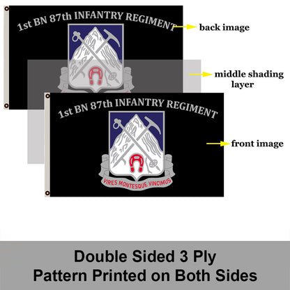 1st BN 87th Infantry Regiment flag 3x5ft banner man cave
