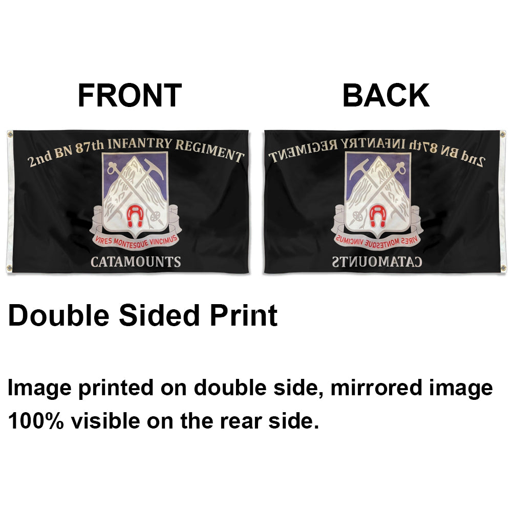 2nd BN 87th Infantry Regiment CATAMOUNTS flag 3x5ft banner man cave