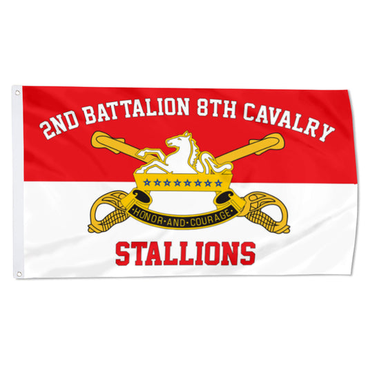 8th Cavalry flag 2nd Battalion red flags 3x5ft banner man cave