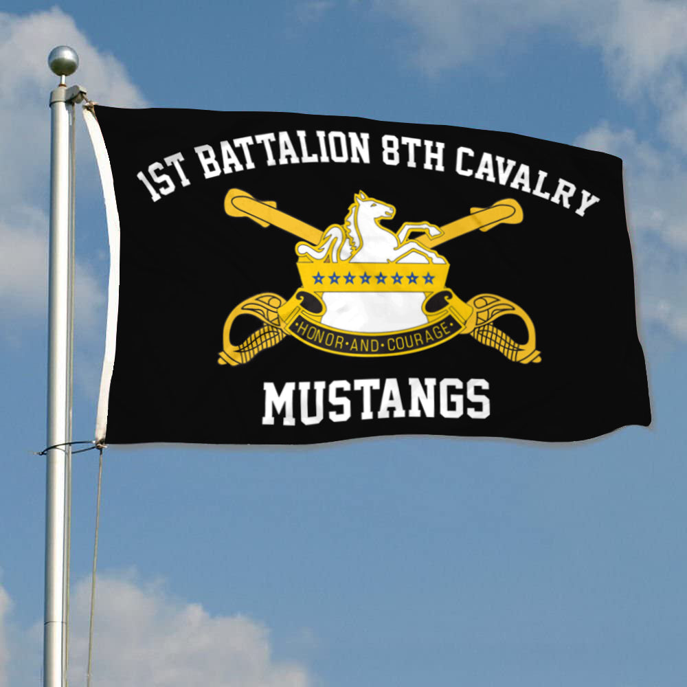 8th Cavalry flag 3rd Warhorse black flags 3x5ft banner man cave