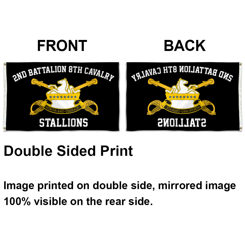 8th Cavalry flag 1st Mustangs black flags 3x5ft banner man cave