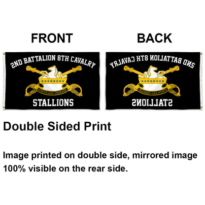 8th Cavalry flag 1st Mustangs black flags 3x5ft banner man cave