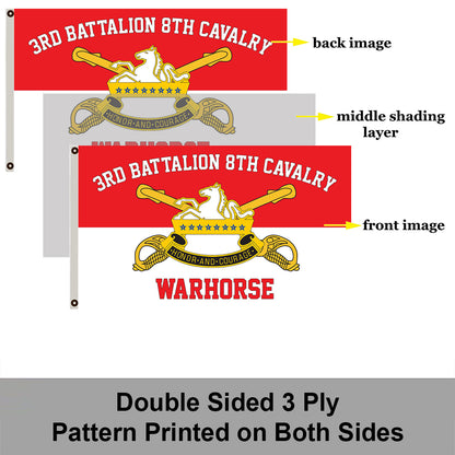 8th Cavalry flag 3rd Battallon flags 3x5ft banner man cave