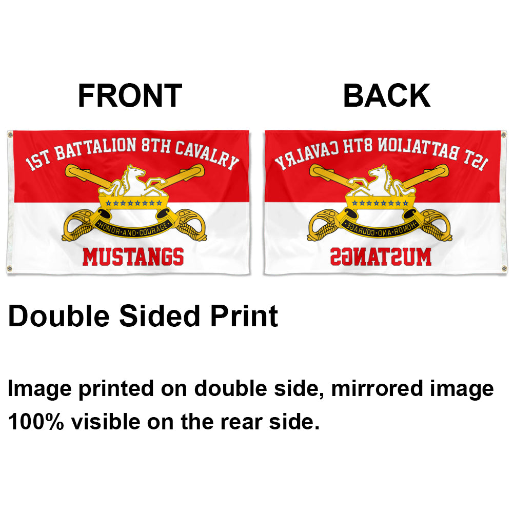 1st Battallon 8th Cavalry flag 3x5ft banner man cave