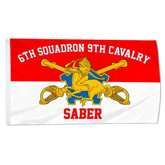 6th Squadron 9th Cavalry flag 3x5ft banner man cave 2